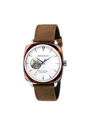 Briston Clubmaster Iconic Acetate Automatic HMS Date White Dial Opening 40mm