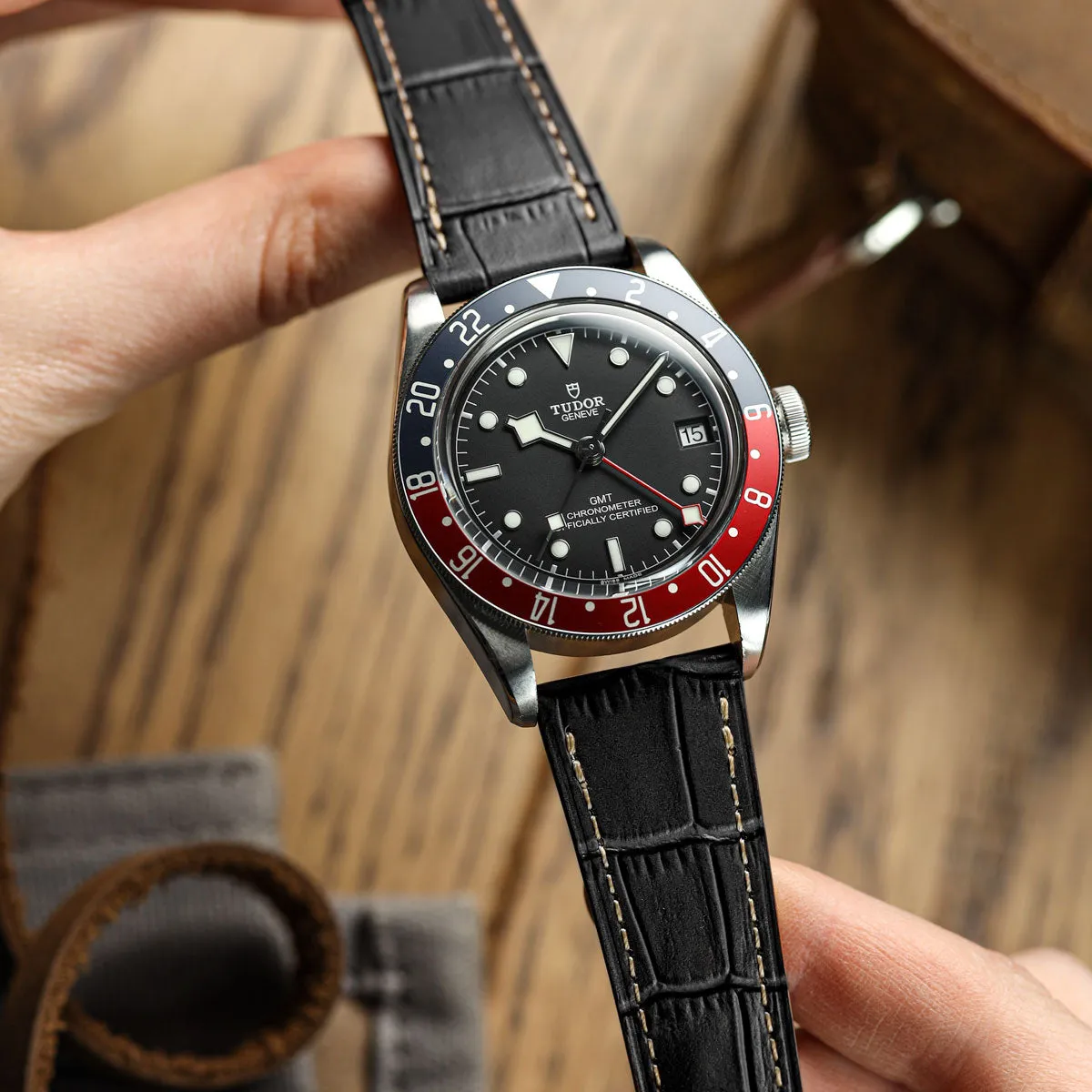 Brixham Gator Watch Strap - Black