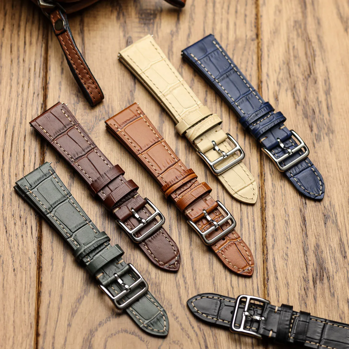 Brixham Gator Watch Strap - Black