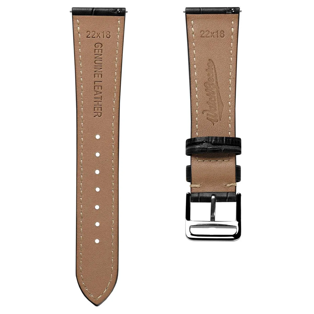 Brixham Gator Watch Strap - Black