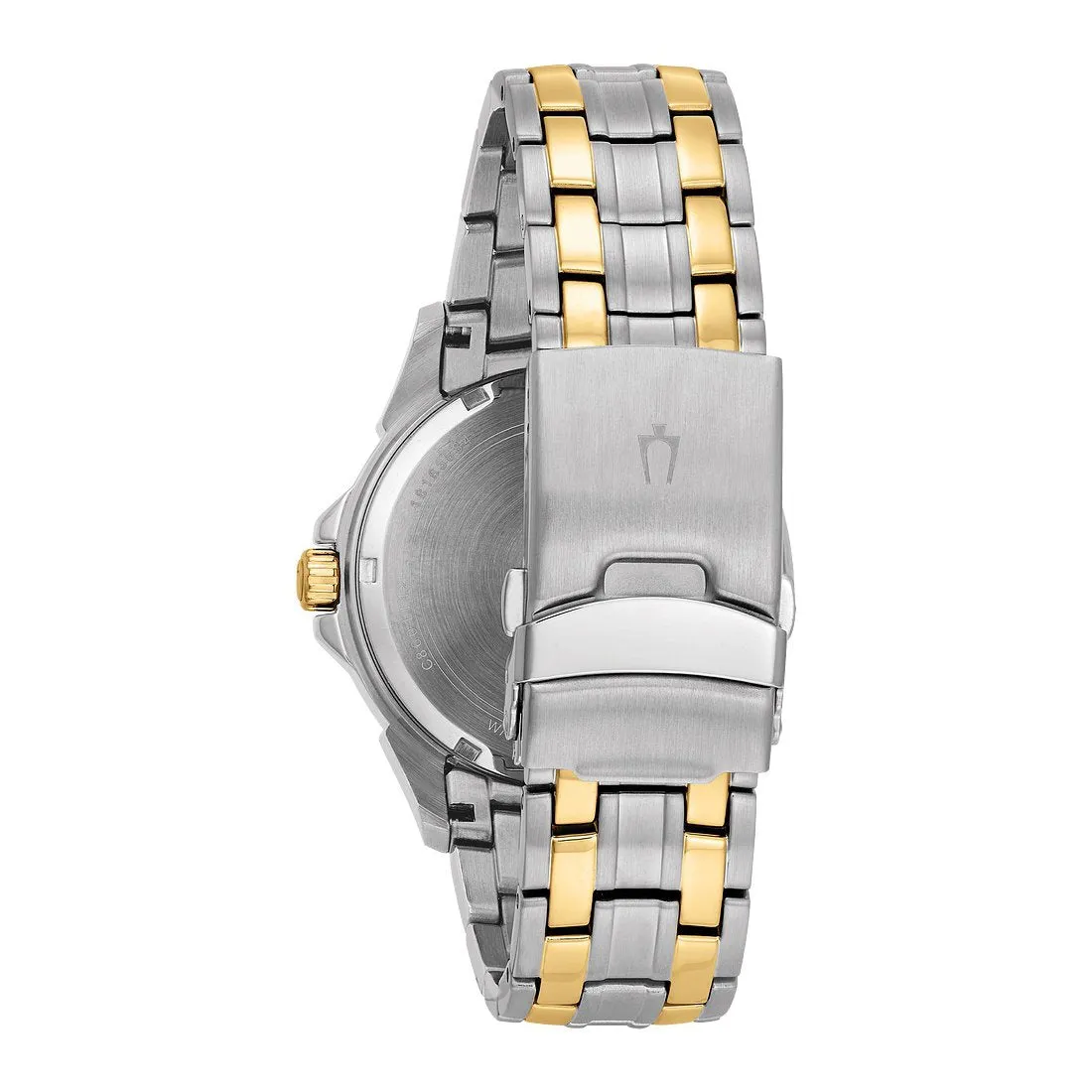 Bulova Classic Mens Chronograph Two Tone Black Dial Watch