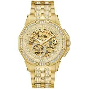 Bulova Dress/Classic Crystal Mens Watch Stainless Steel
