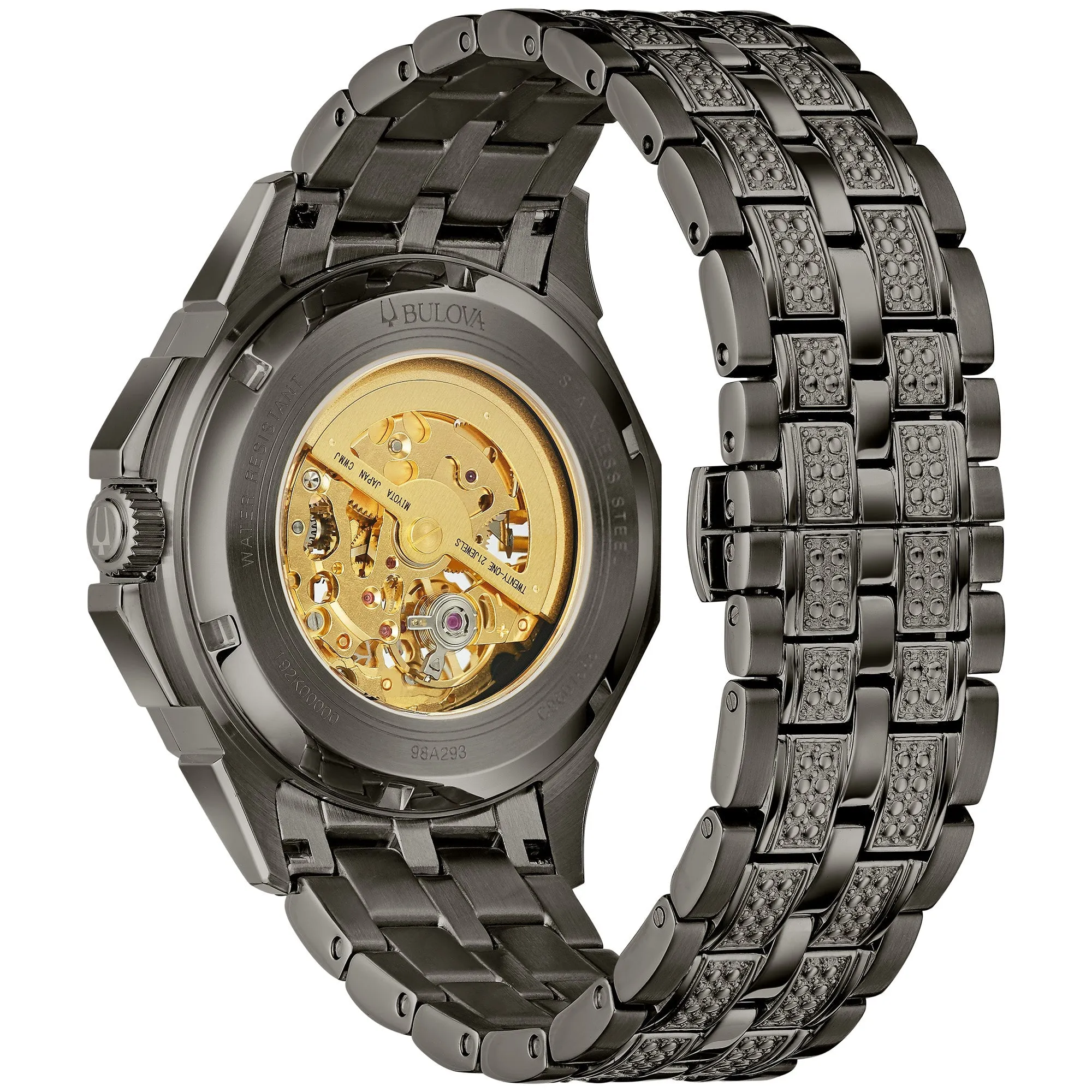 Bulova Dress/Classic Crystal Mens Watch Stainless Steel