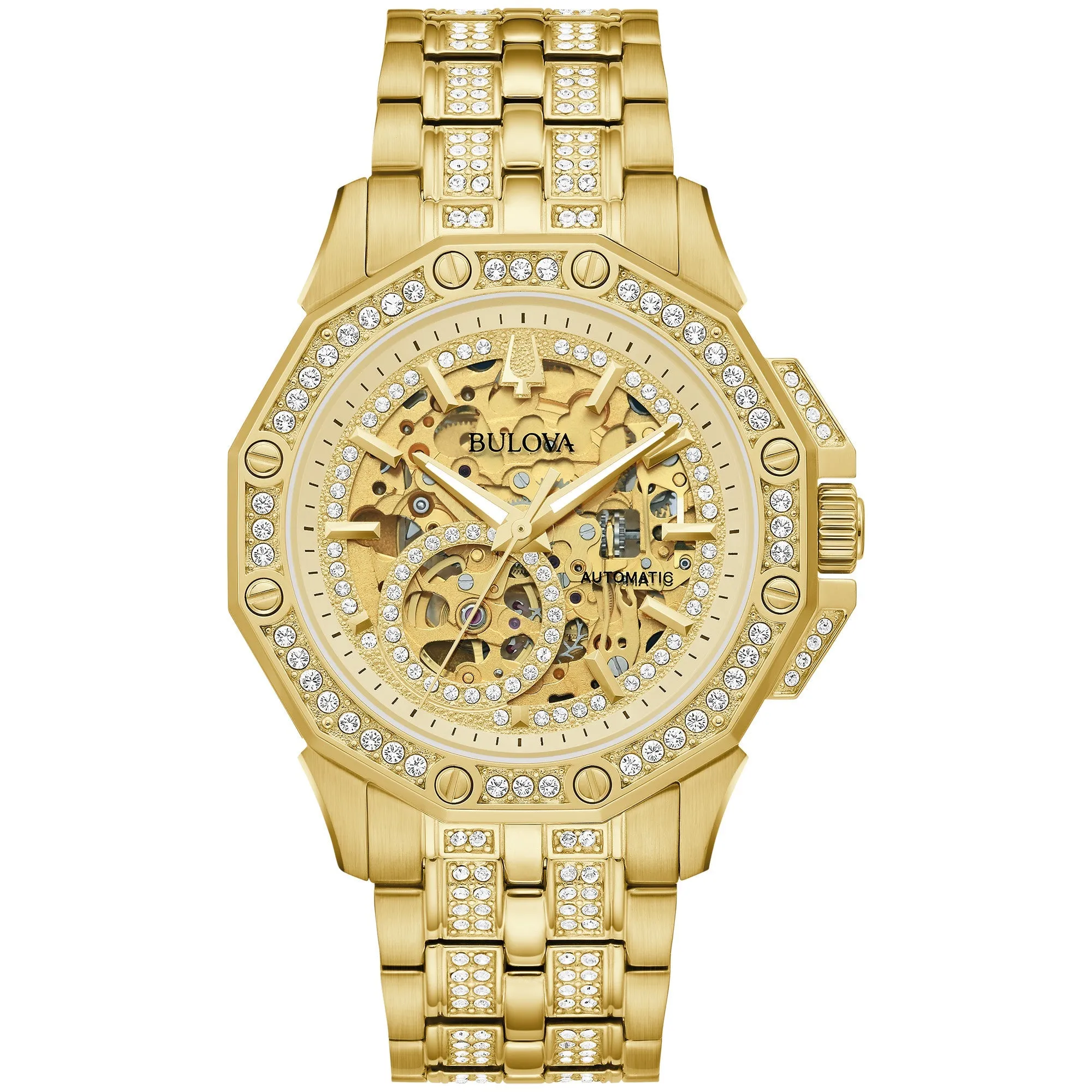 Bulova Dress/Classic Crystal Mens Watch Stainless Steel