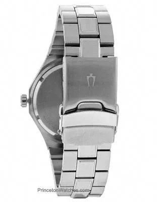 Bulova Mens 8 Diamond Black Dial Marine Star - Date - Stainless Steel - Bracelet