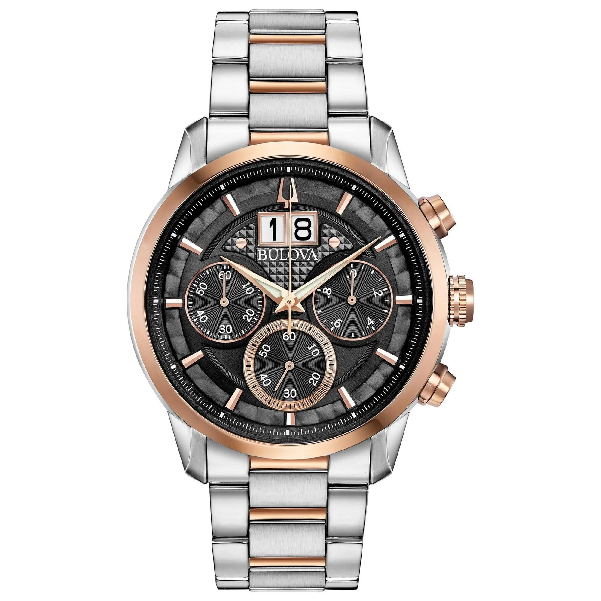 Bulova Men's Classic Sutton Chronograph Grey Dial Watch 98B335
