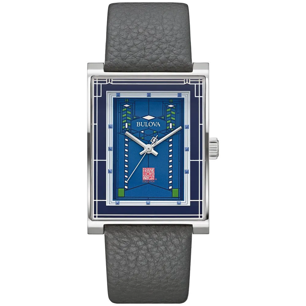 Bulova Stainless Steel Frank Lloyd Wright Mens Watch