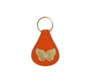 Butterfly Leather Key FOB