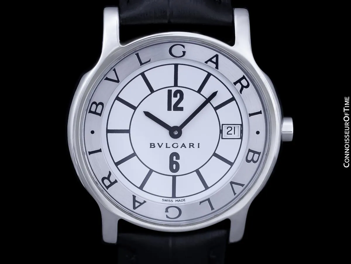 Bvlgari (Bulgari) Solotempo Mens 35mm Watch, Ref. ST 35S - Stainless Steel