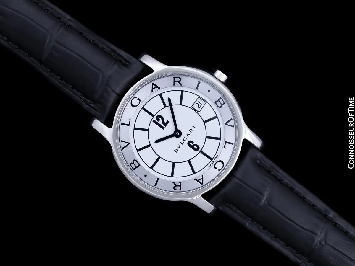 Bvlgari (Bulgari) Solotempo Mens 35mm Watch, Ref. ST 35S - Stainless Steel
