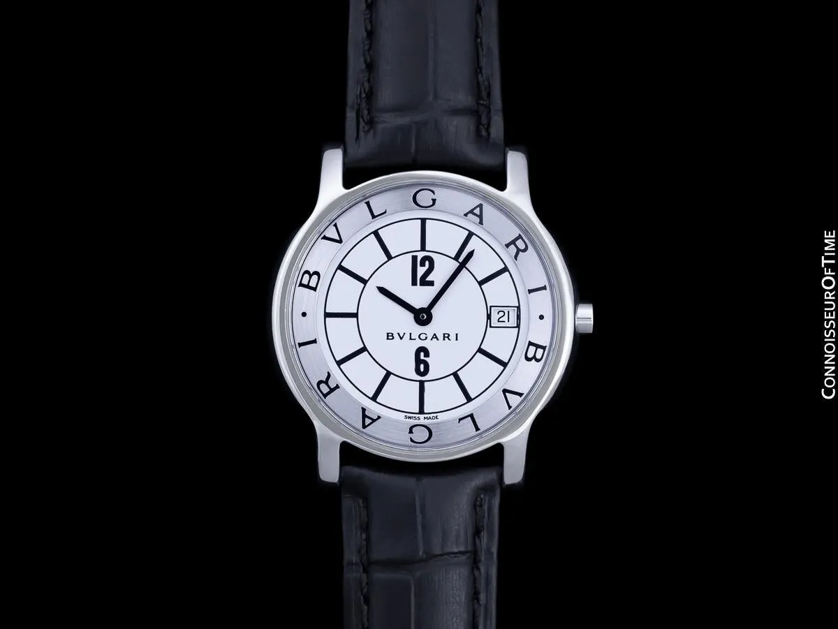 Bvlgari (Bulgari) Solotempo Mens 35mm Watch, Ref. ST 35S - Stainless Steel