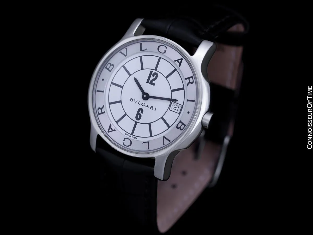 Bvlgari (Bulgari) Solotempo Mens 35mm Watch, Ref. ST 35S - Stainless Steel