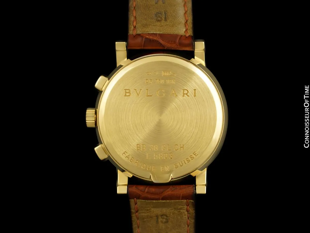 Bvlgari Bvlgari (Bulgari) Mens Automatic Chronograph Watch, BB 38 GL CH - 18K Gold