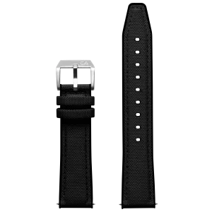 California Watch Co. 20mm Black Nylon Rubber Hybrid Strap