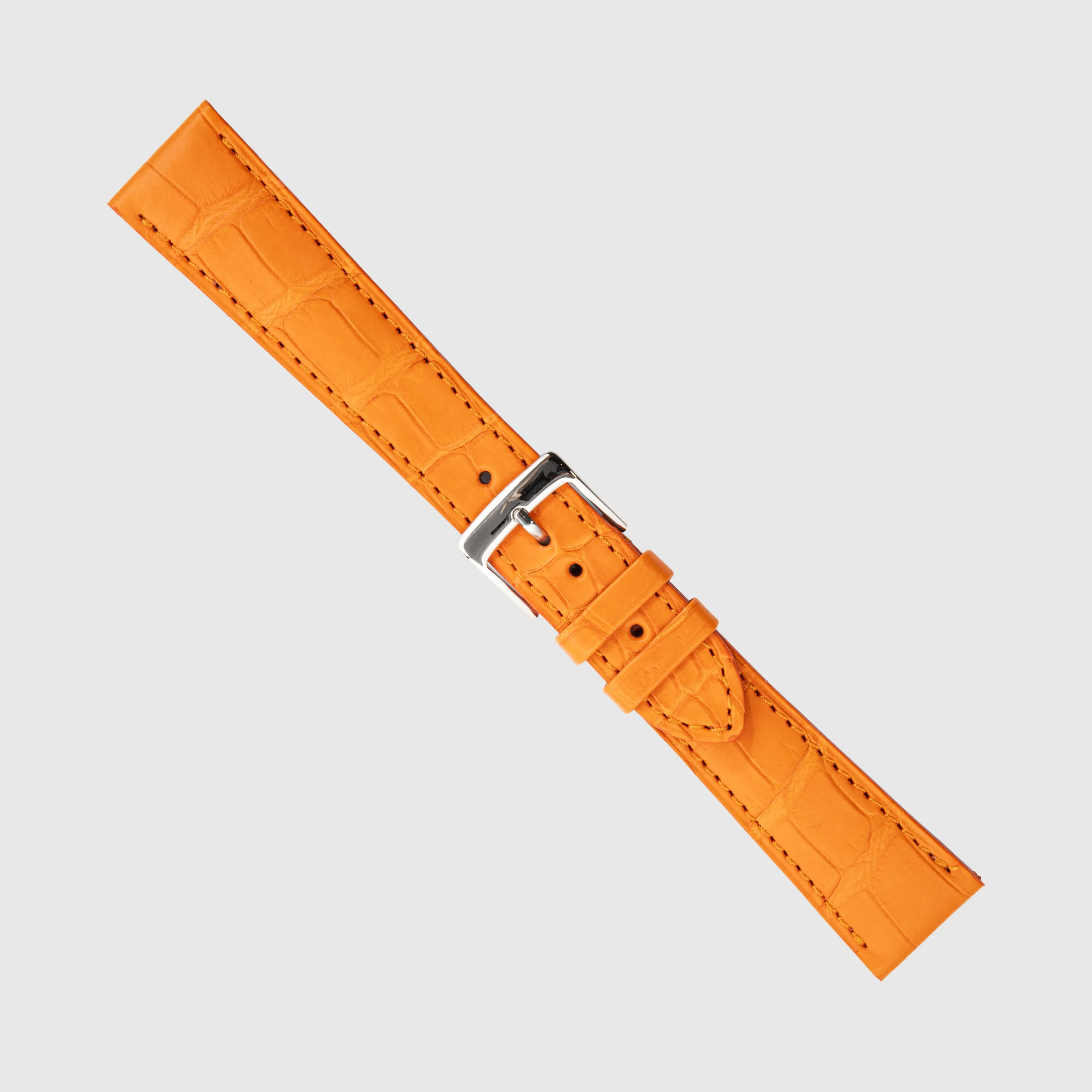 Camille Fournet Strap Alligator Matte Square Scales Orange