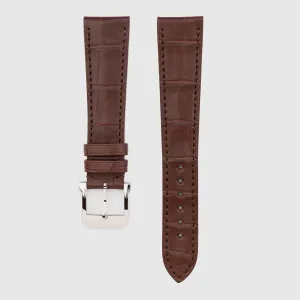 Camille Fournet Strap Alligator Matte Square Scales Reddish Brown (Multiple Sizes)