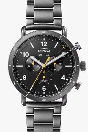 CANFIELD SPORT 45MM GUNMETAL SHINOLA WATCH