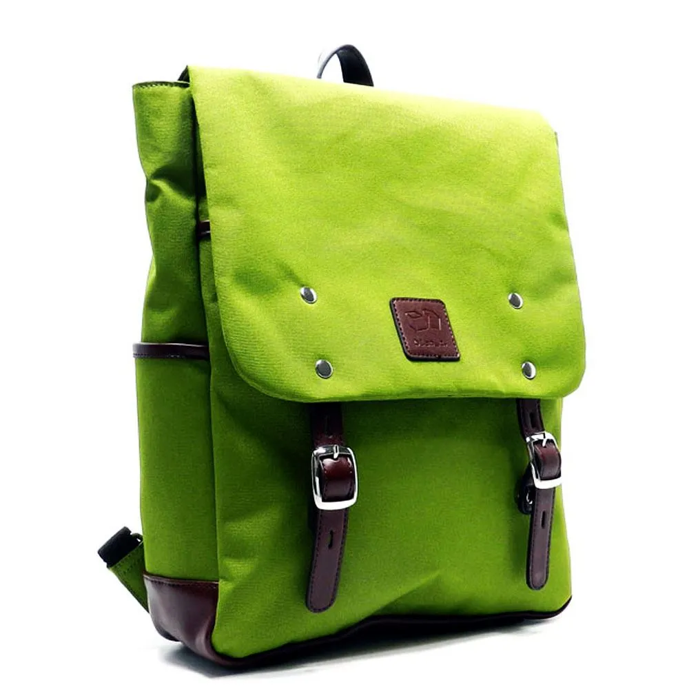 Canvas book school sport L backpack Bag I Pad laptop form pockets Blue Blanc