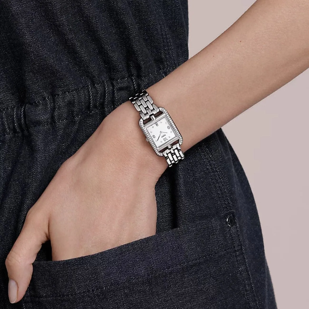 CAPE COD - MOTHER OF PEARL DIAMOND SET MEDIUM WATCH