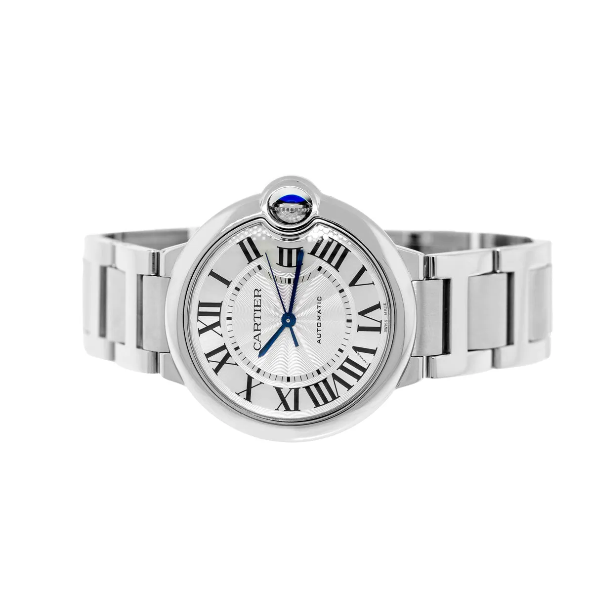Cartier Ballon Bleu 36mm Stainless Steel Silver Roman Dial WSBB0048