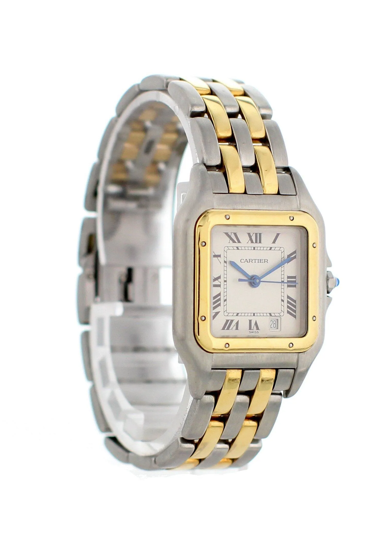 Cartier Panthere 1120 Midsize Two Tone 18k Yellow Gold Watch
