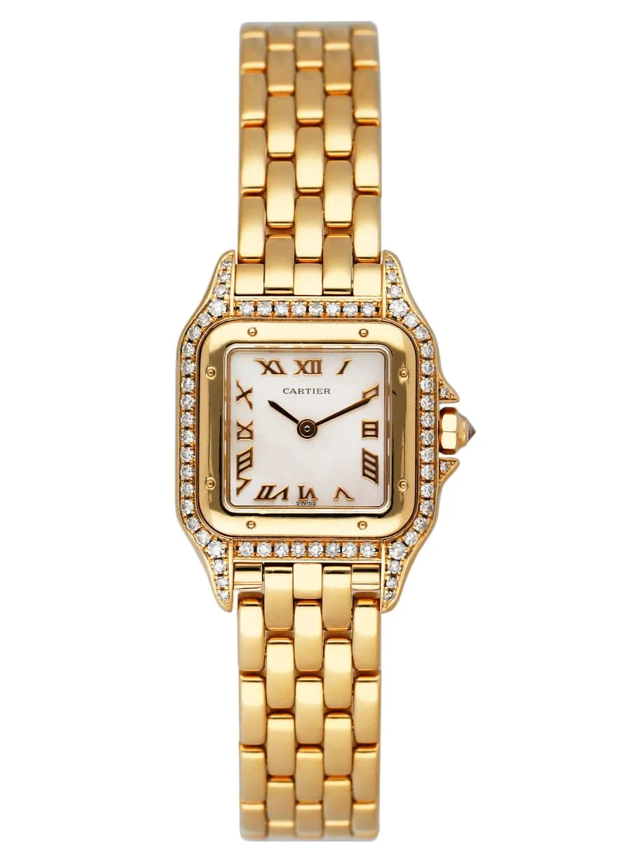 Cartier Panthere WF3116B9 MOP Diamond Ladies Watch