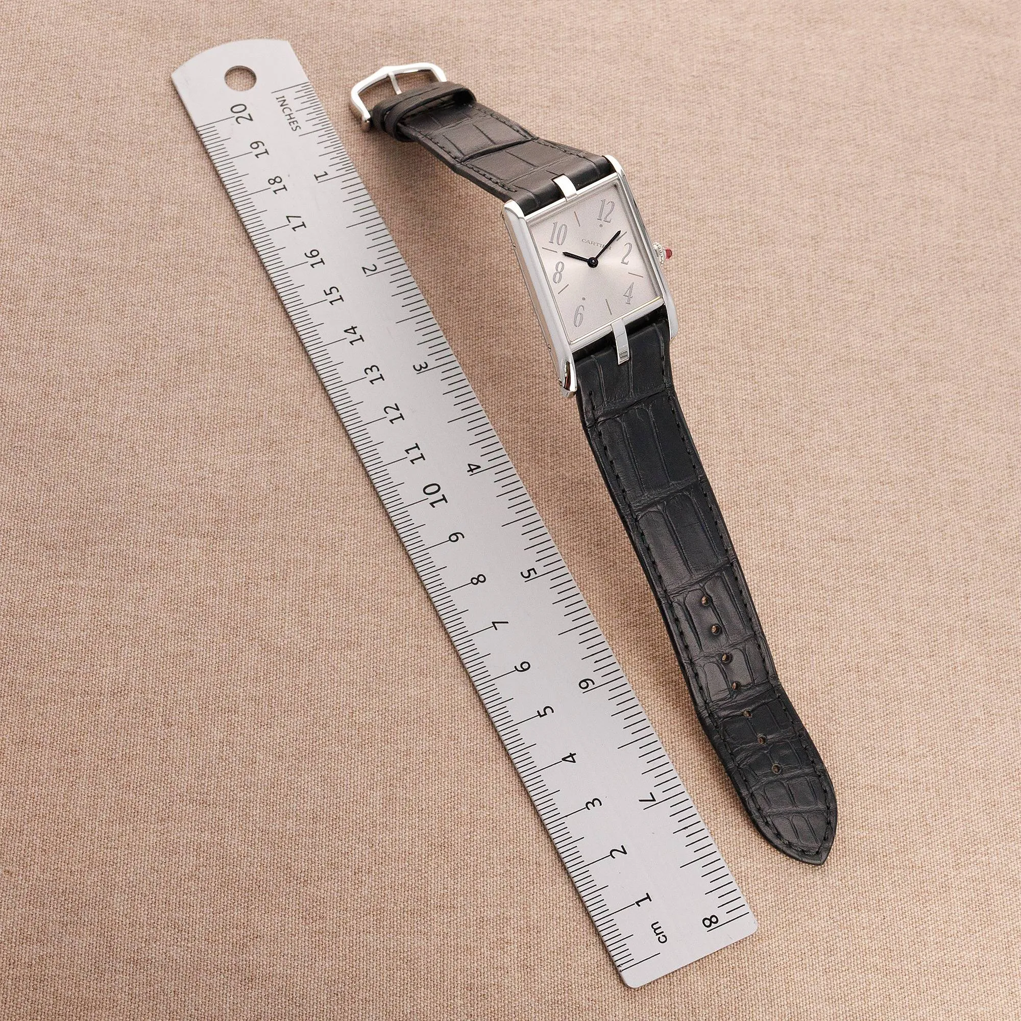 Cartier Platinum Tank Asymmetric Ref. WGTA0042