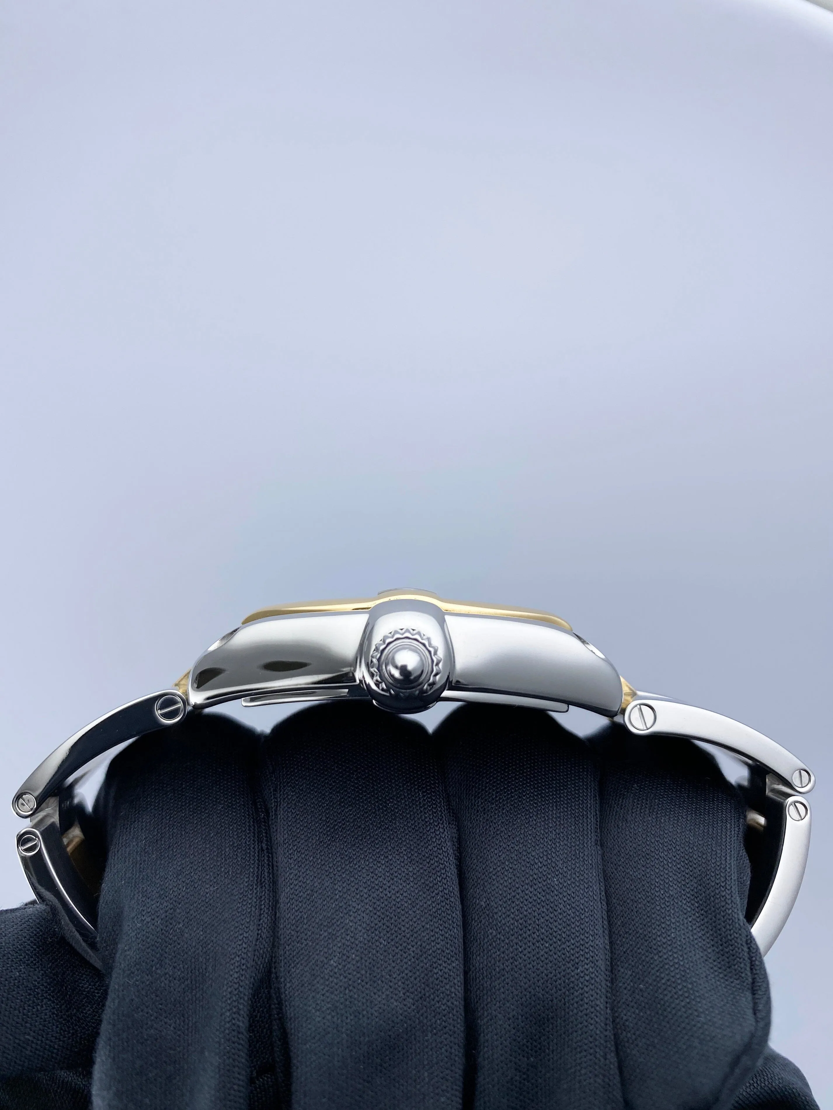 Cartier Roadster W62031Y4 Silver Dial Two Tone Mens Watch