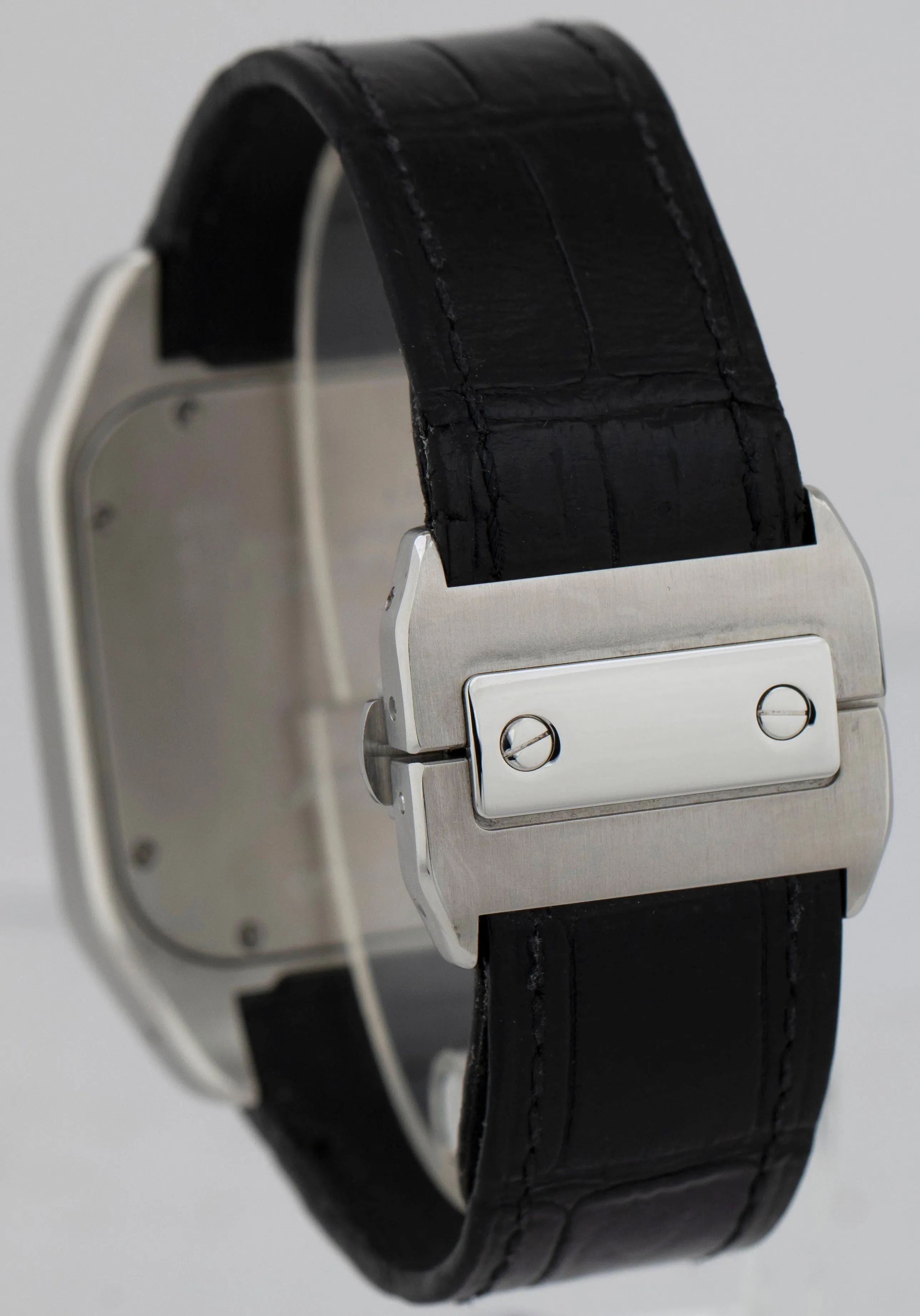 Cartier Santos 100 XL 38mm Stainless Steel White Roman Watch 2656 / W20073X8