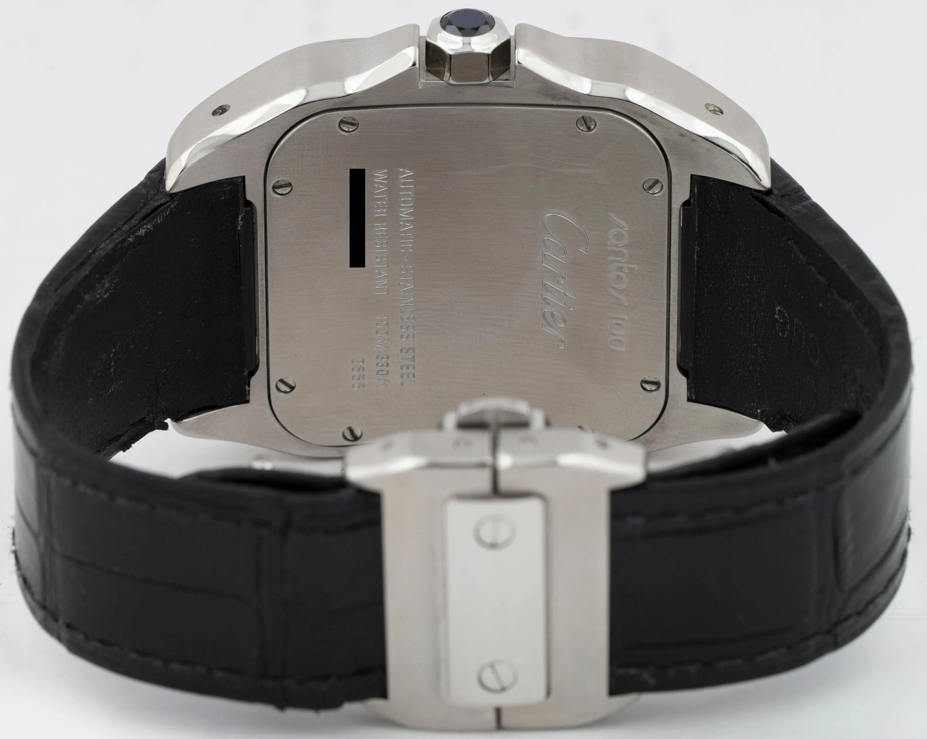 Cartier Santos 100 XL 38mm Stainless Steel White Roman Watch 2656 / W20073X8