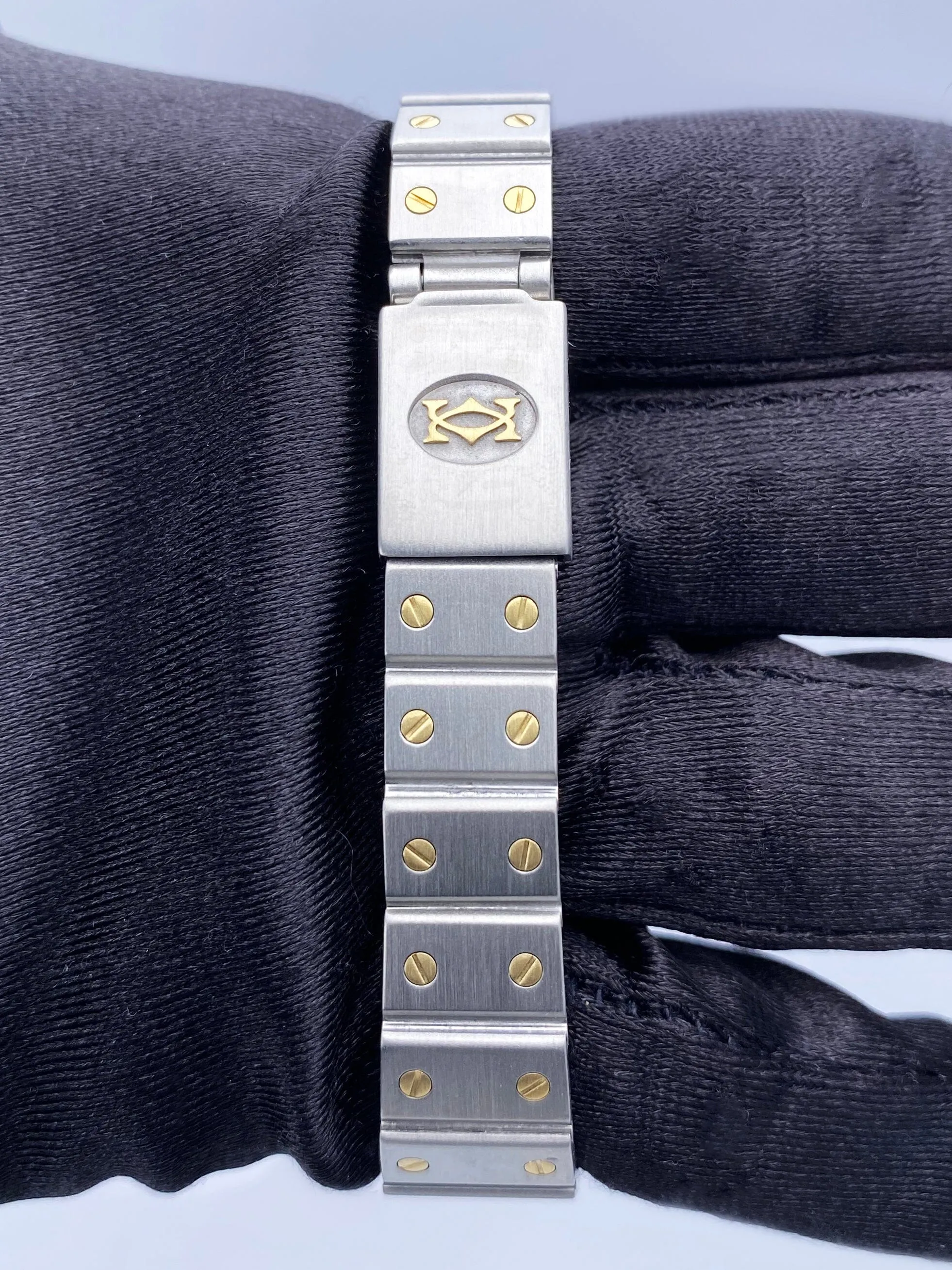 Cartier Santos Galbee 18K Yellow Gold Steel Ladies Watch