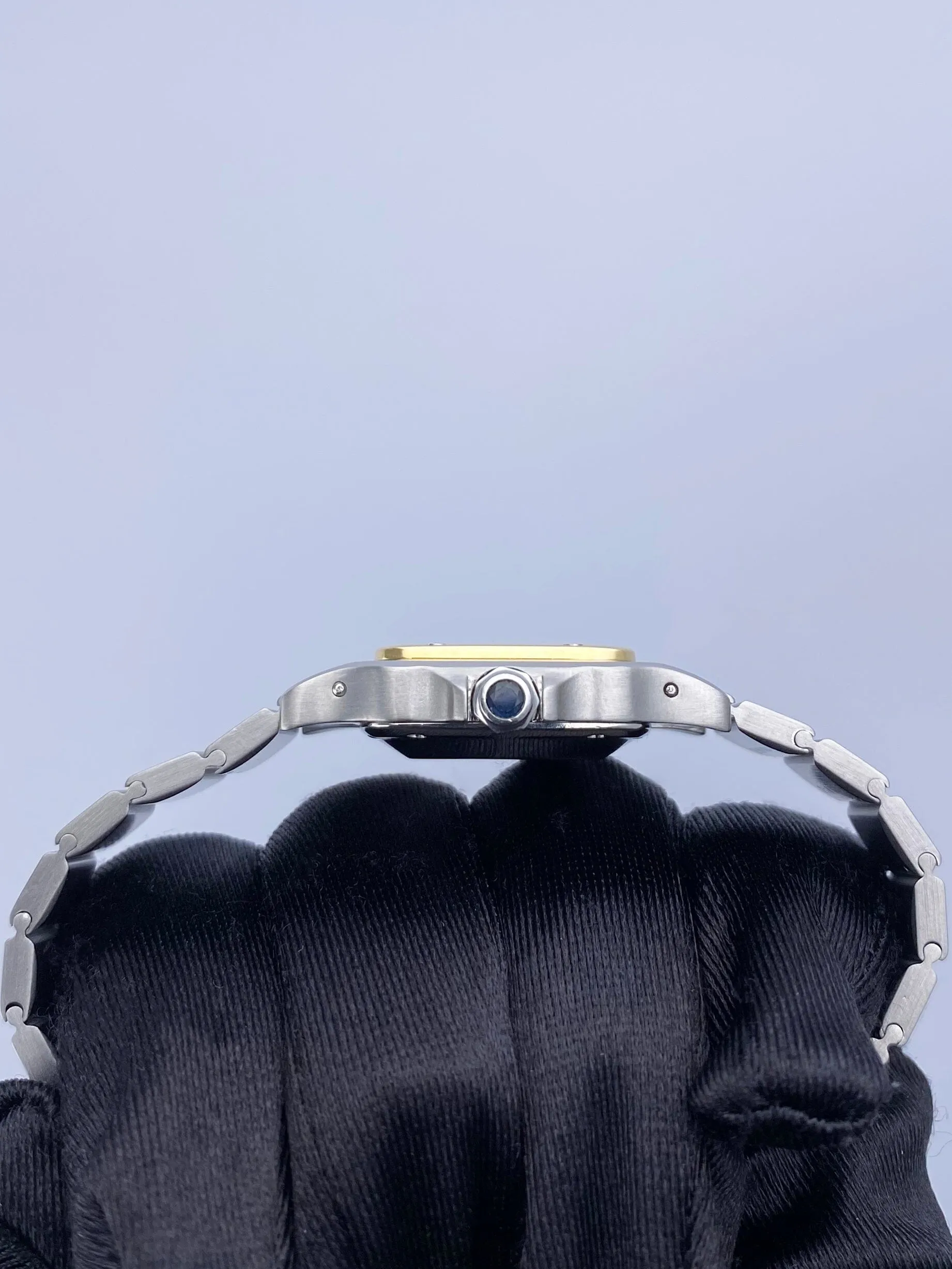Cartier Santos Galbee 18K Yellow Gold Steel Ladies Watch