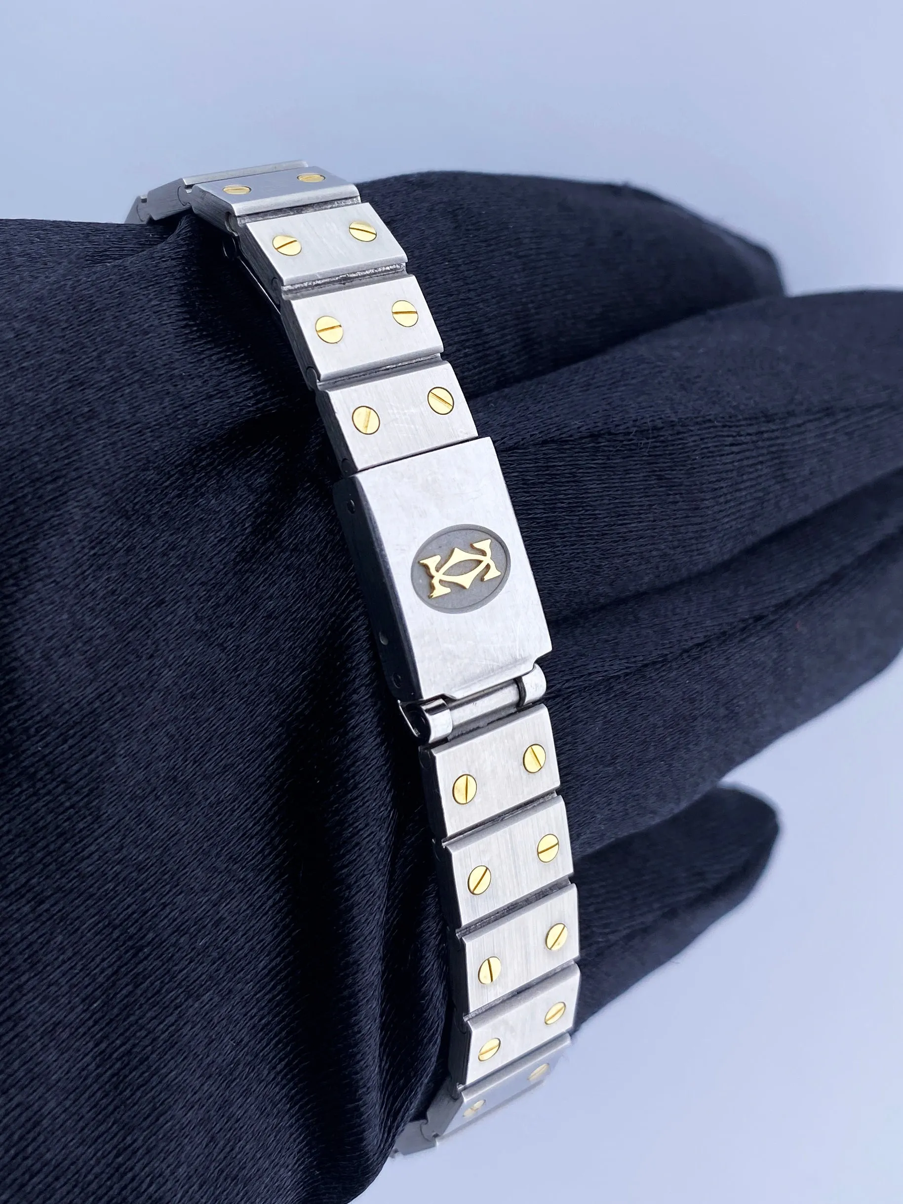 Cartier Santos Galbee Grey Dial Two-Tone Ladies Watch