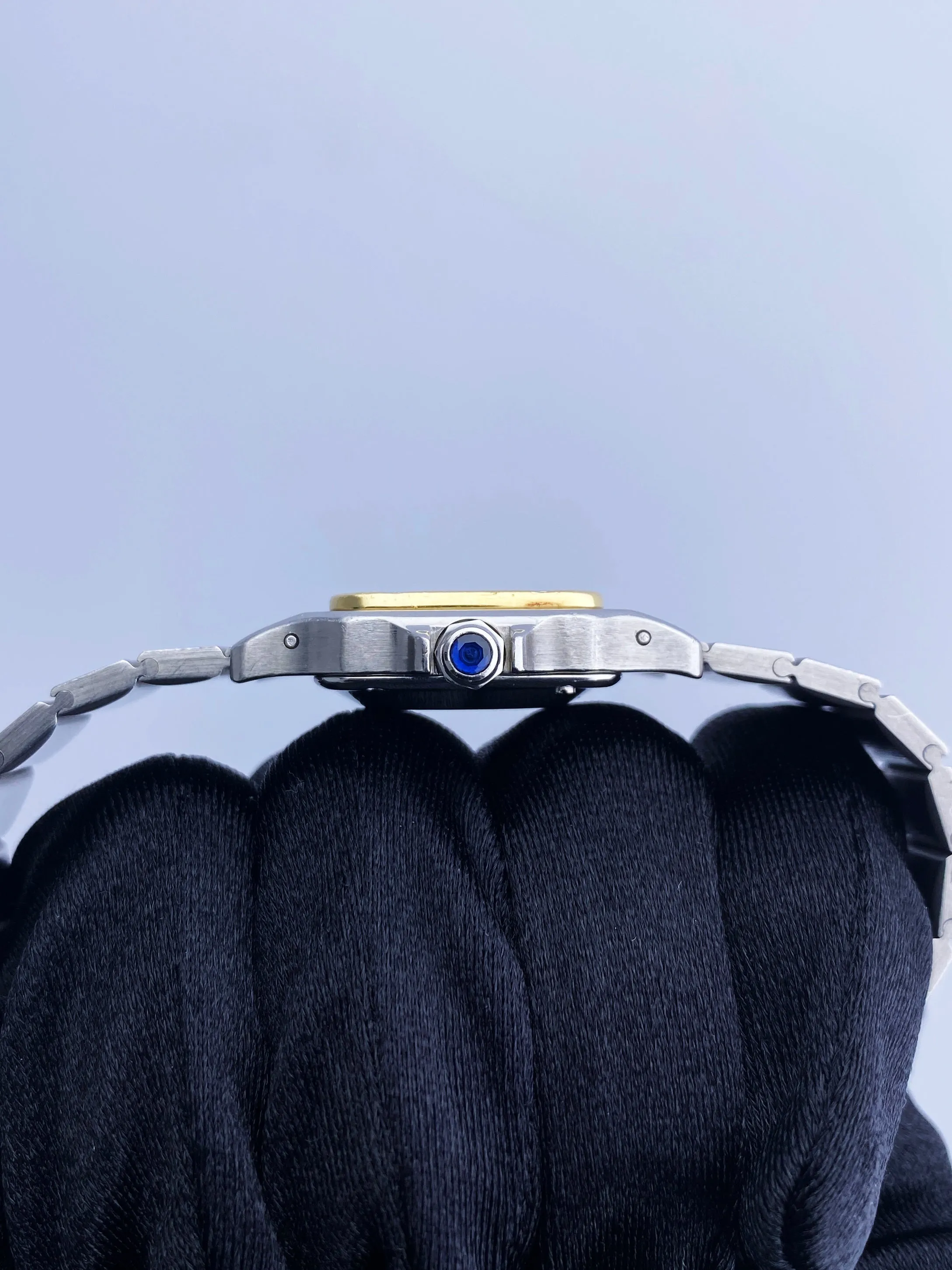 Cartier Santos Galbee Grey Dial Two-Tone Ladies Watch