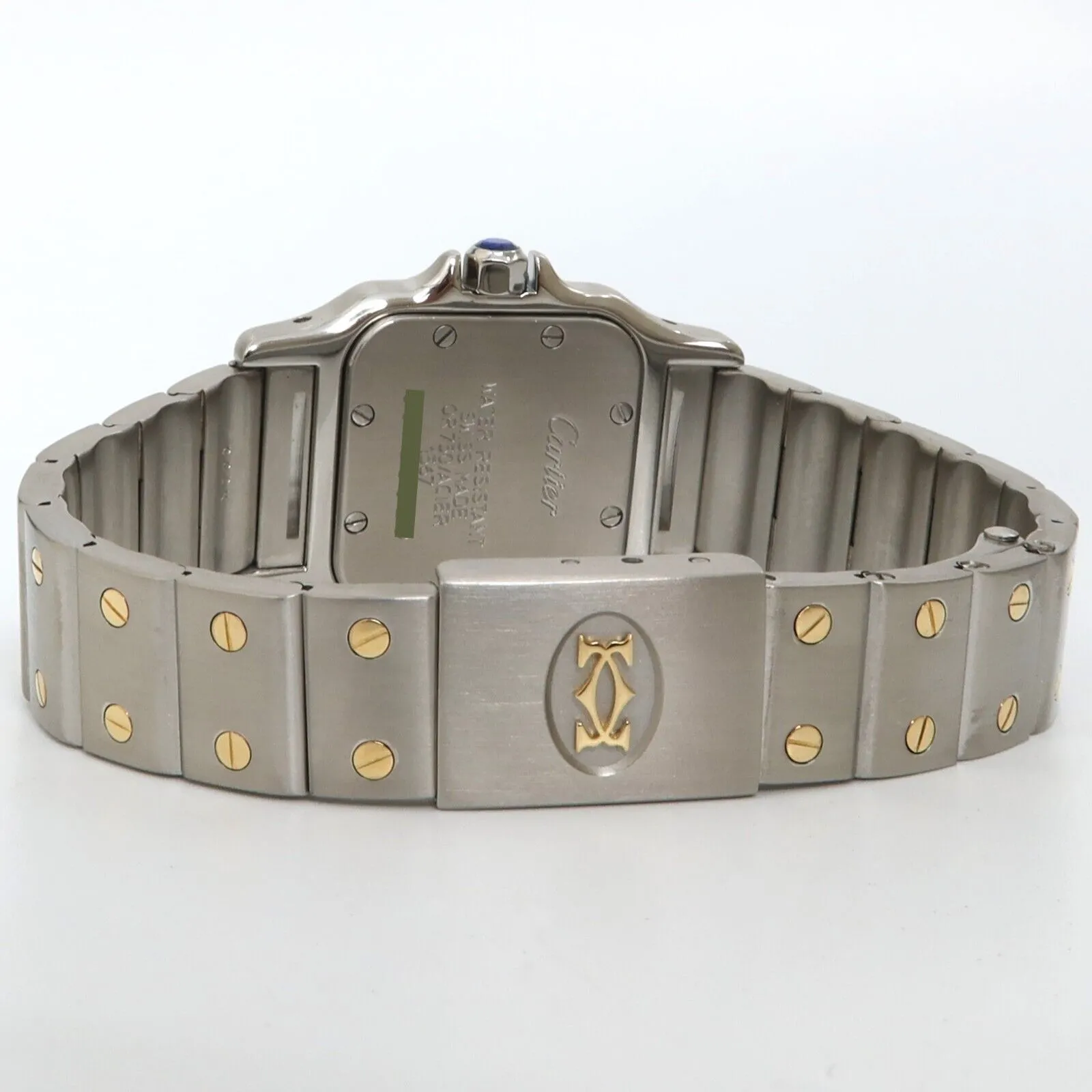 Cartier Santos Ladies Quartz 18kt Yellow Gold & Steel Small W20012C4 1567