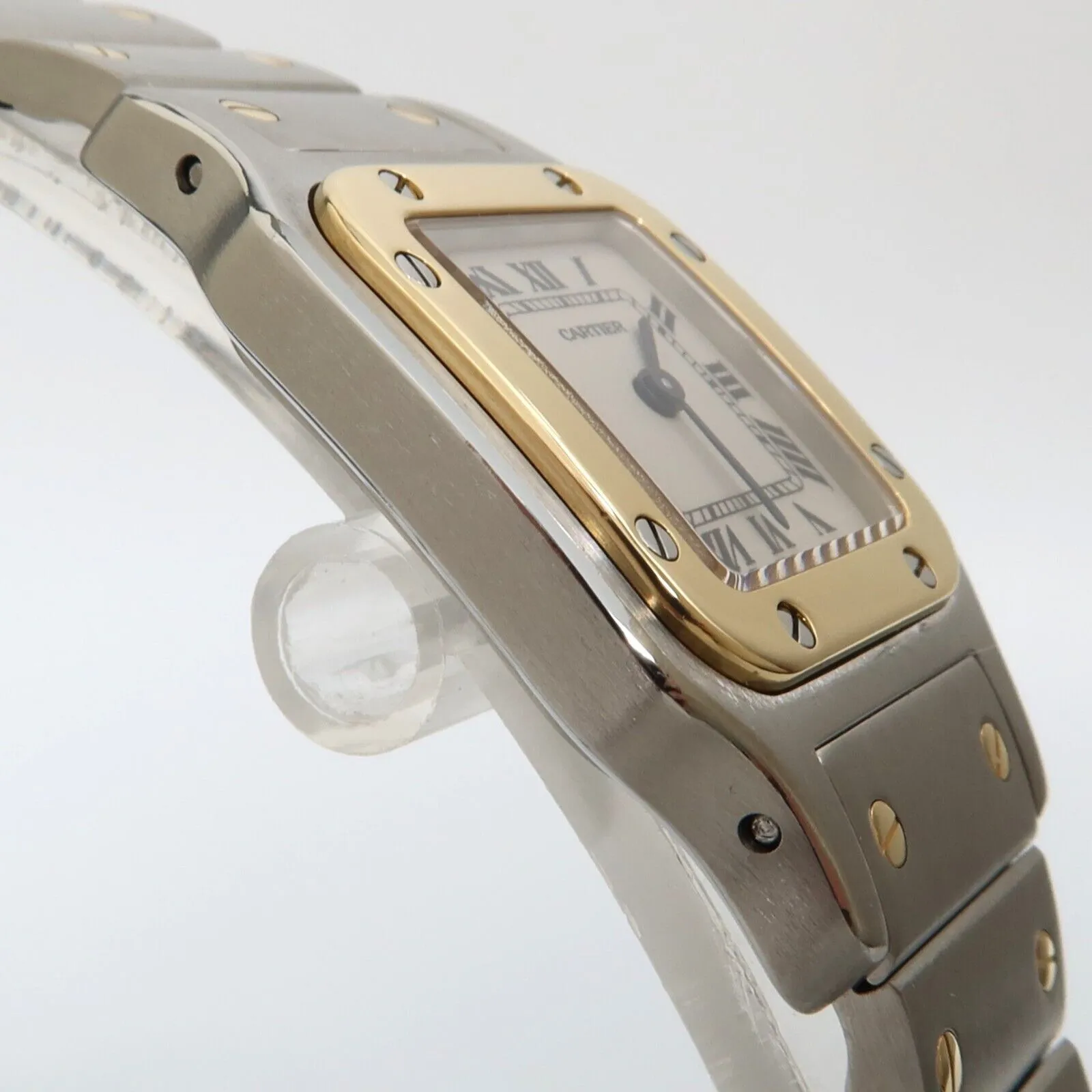 Cartier Santos Ladies Quartz 18kt Yellow Gold & Steel Small W20012C4 1567
