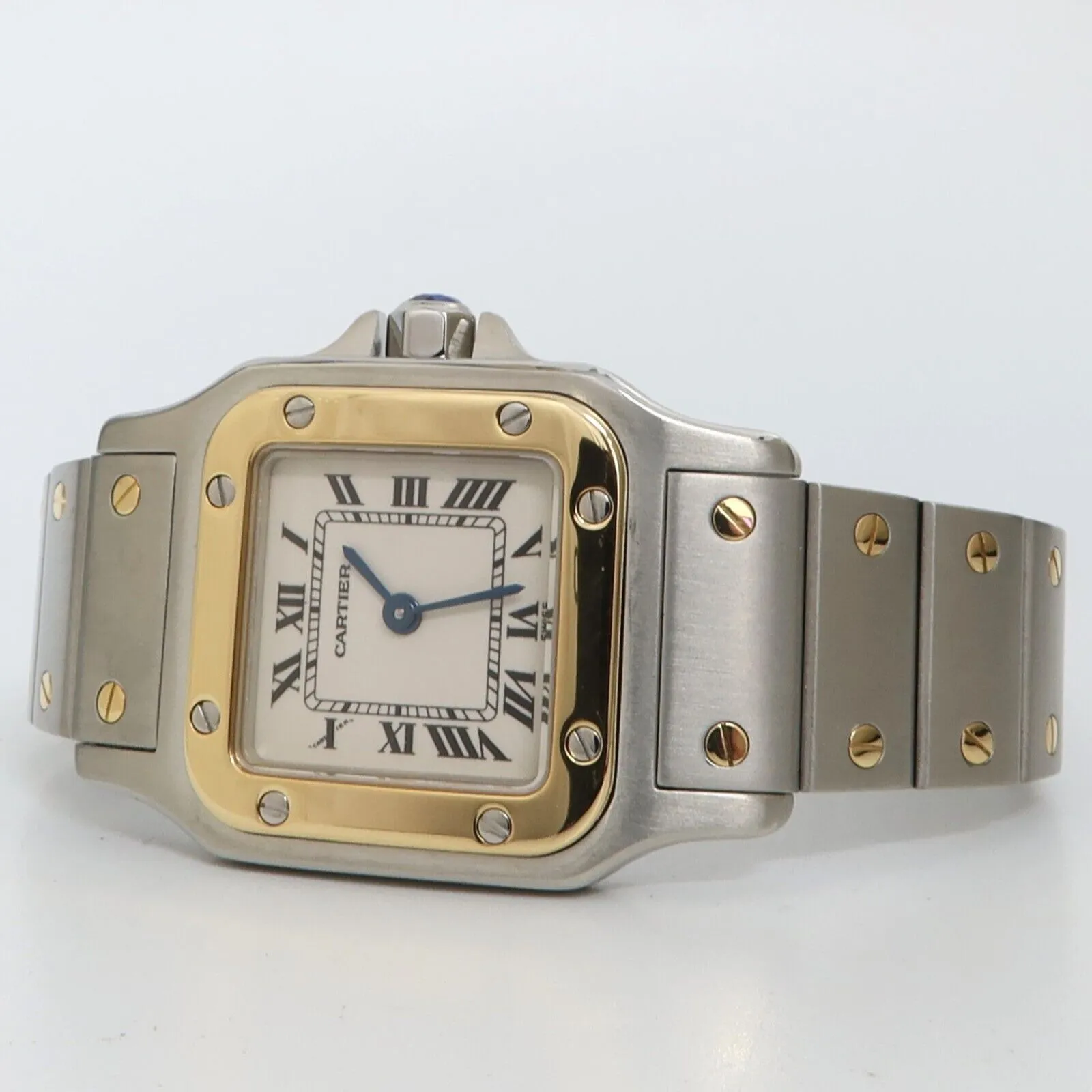 Cartier Santos Ladies Quartz 18kt Yellow Gold & Steel Small W20012C4 1567