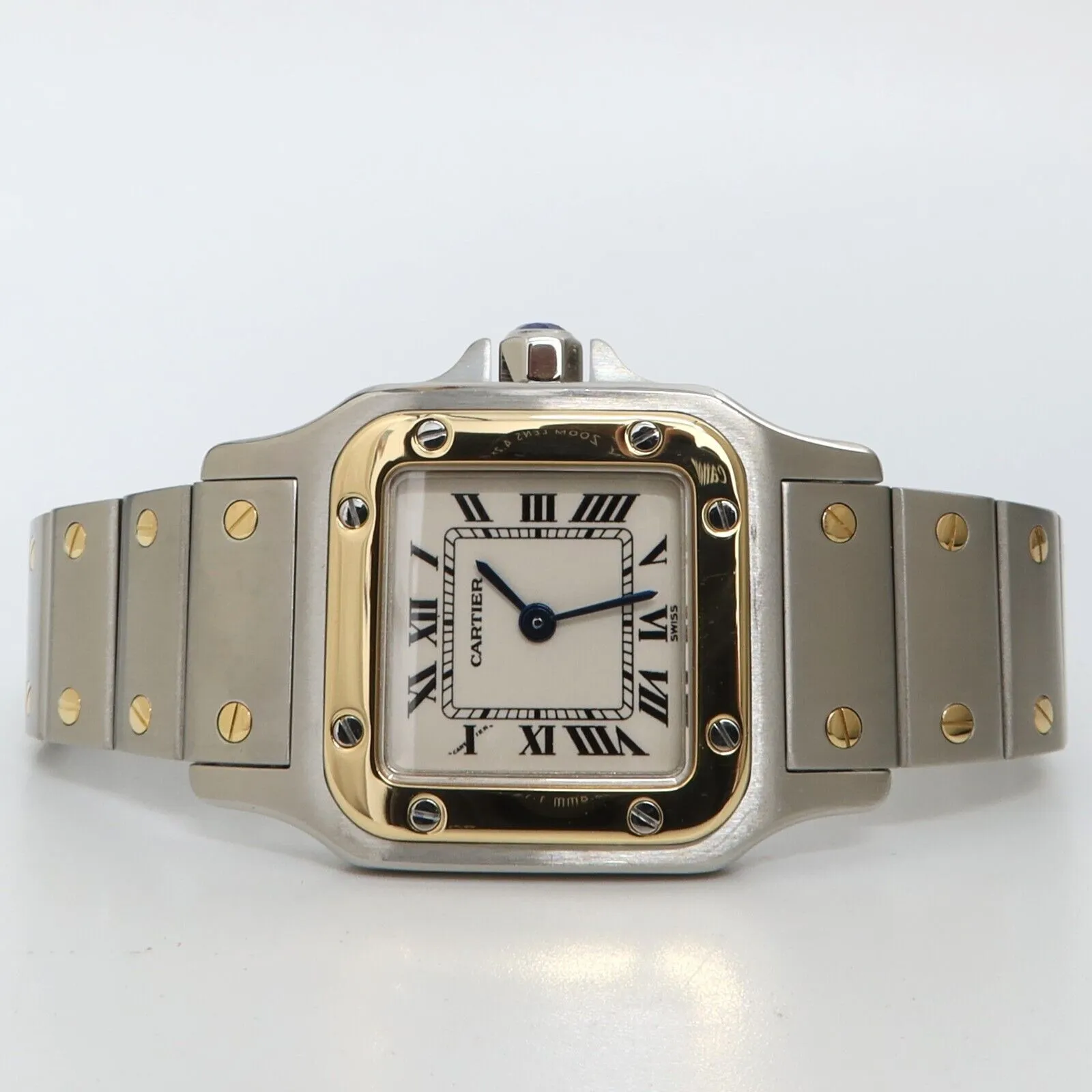 Cartier Santos Ladies Quartz 18kt Yellow Gold & Steel Small W20012C4 1567