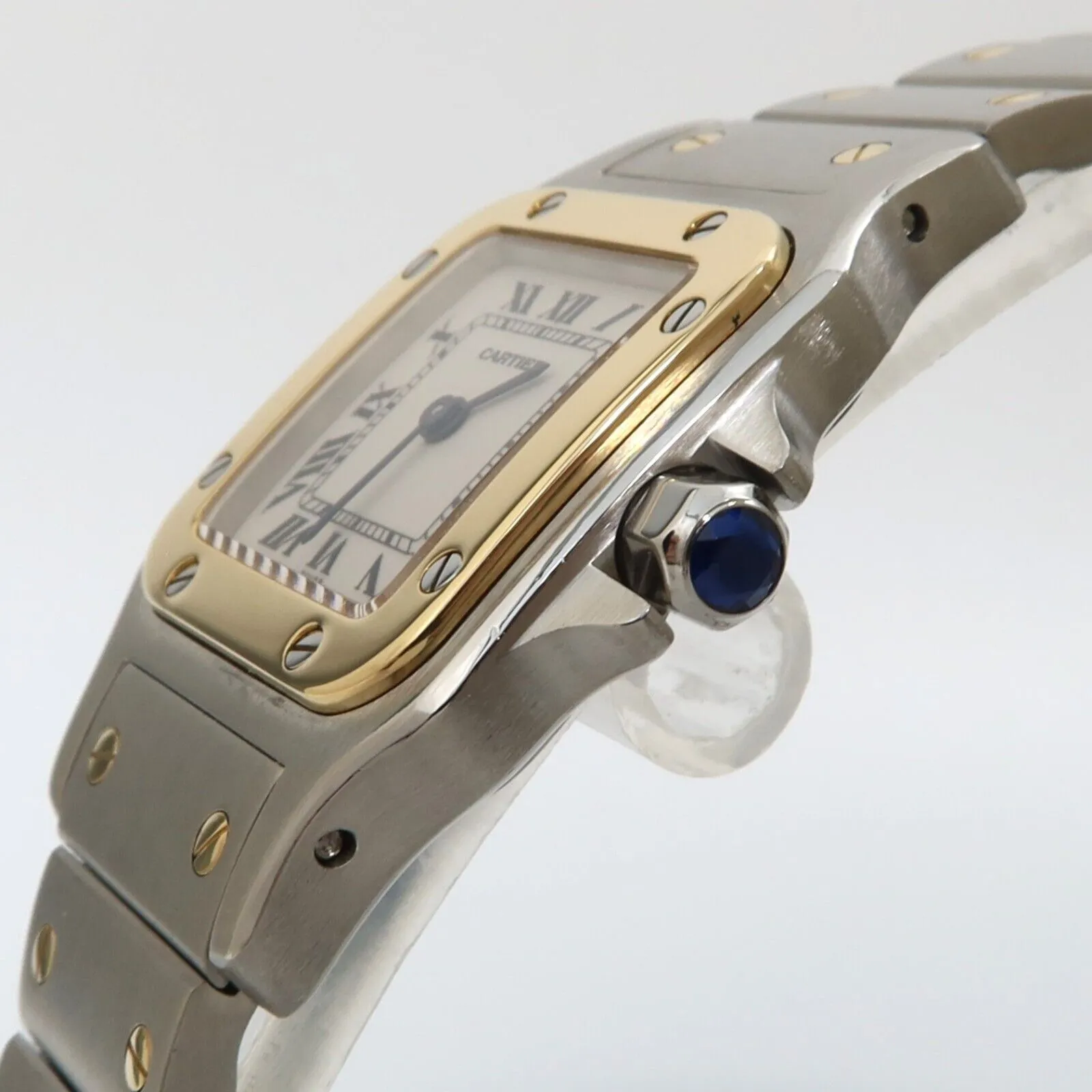 Cartier Santos Ladies Quartz 18kt Yellow Gold & Steel Small W20012C4 1567