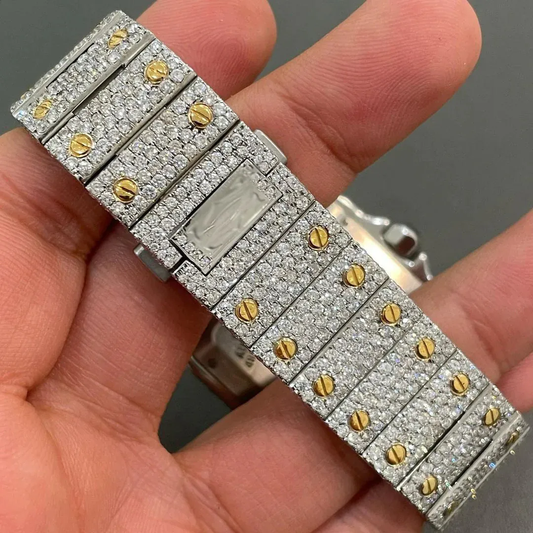 Cartier Santos Moissanite Diamond Watch | vvs moissanite watch W 85