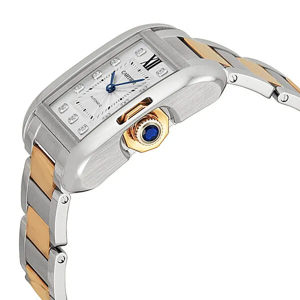 Cartier Tank Anglaise Automatic Silver Dial Ladies Watch WT100025