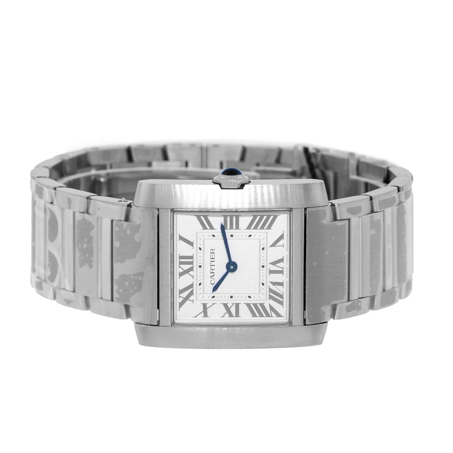 Cartier Tank Francaise 32mm x 27mm Stainless Steel Silver Roman Dial WSTA0074