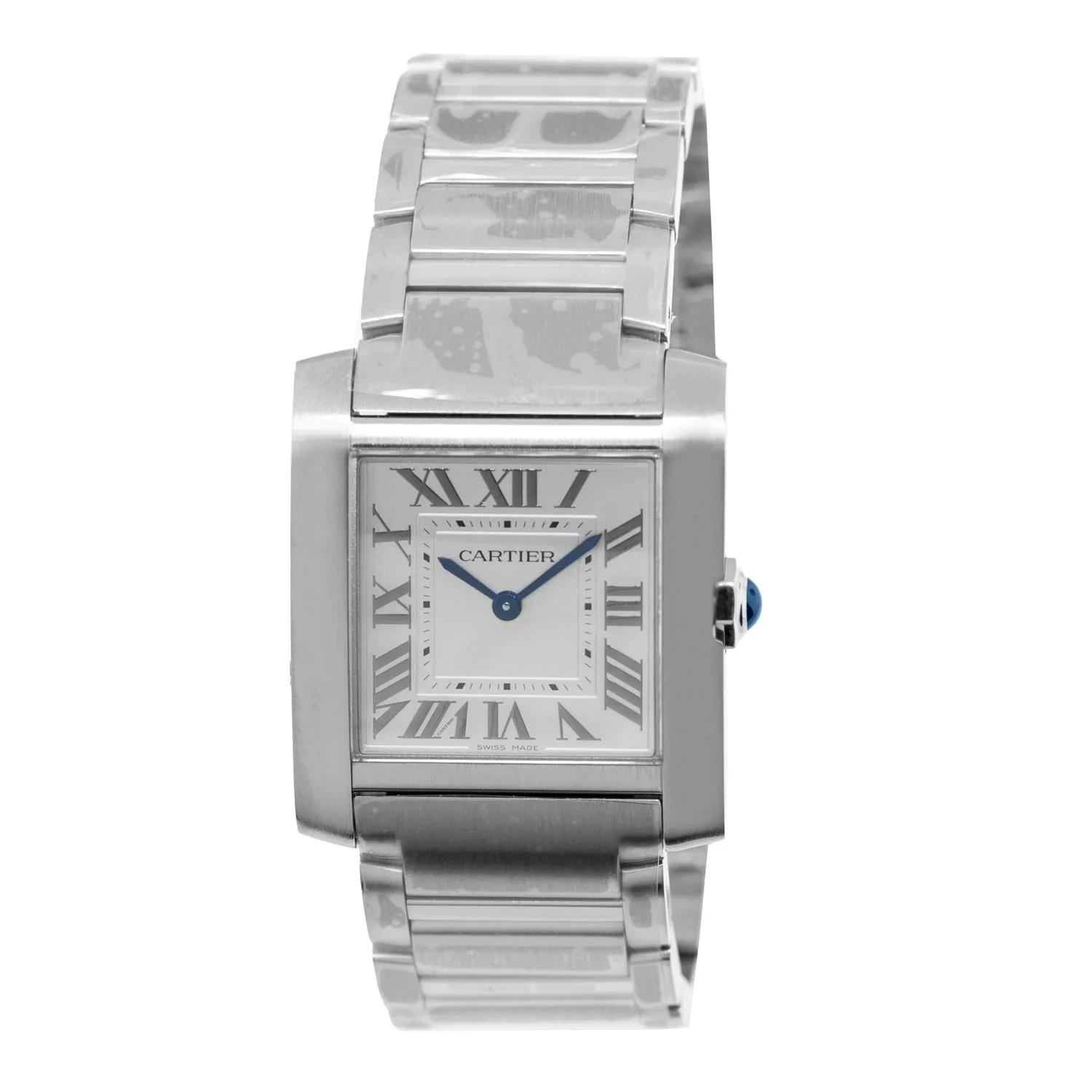 Cartier Tank Francaise 32mm x 27mm Stainless Steel Silver Roman Dial WSTA0074
