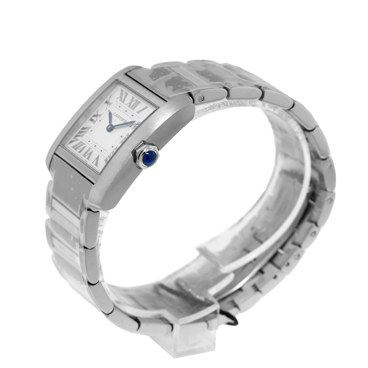 Cartier Tank Francaise 32mm x 27mm Stainless Steel Silver Roman Dial WSTA0074