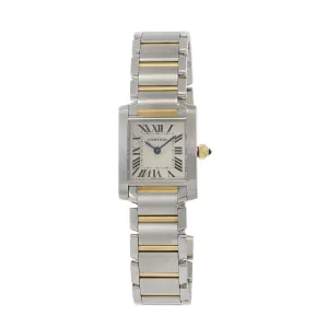 Cartier Tank Francaise Small Steel Yellow Gold Ladies Watch W51007Q4