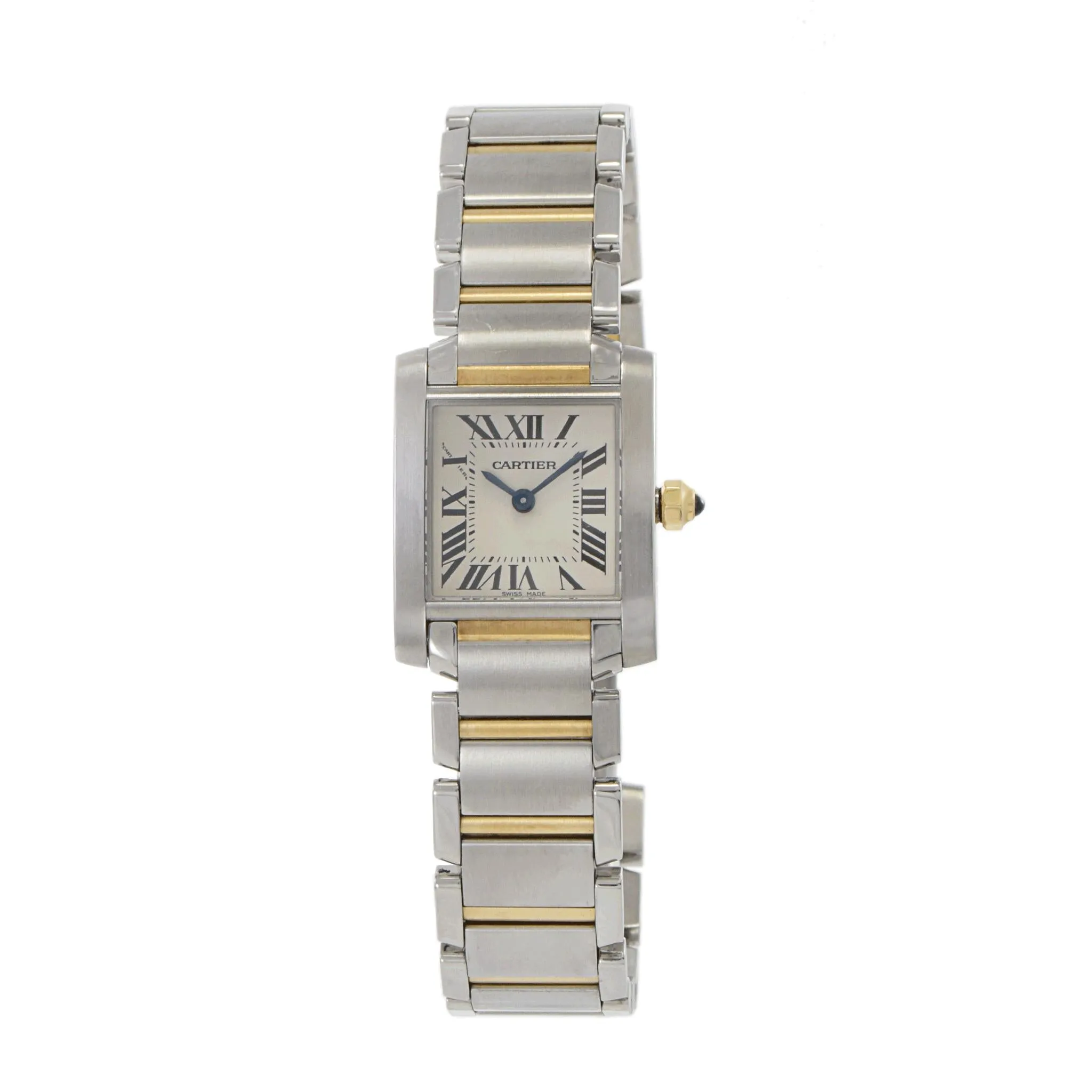 Cartier Tank Francaise Small Steel Yellow Gold Ladies Watch W51007Q4