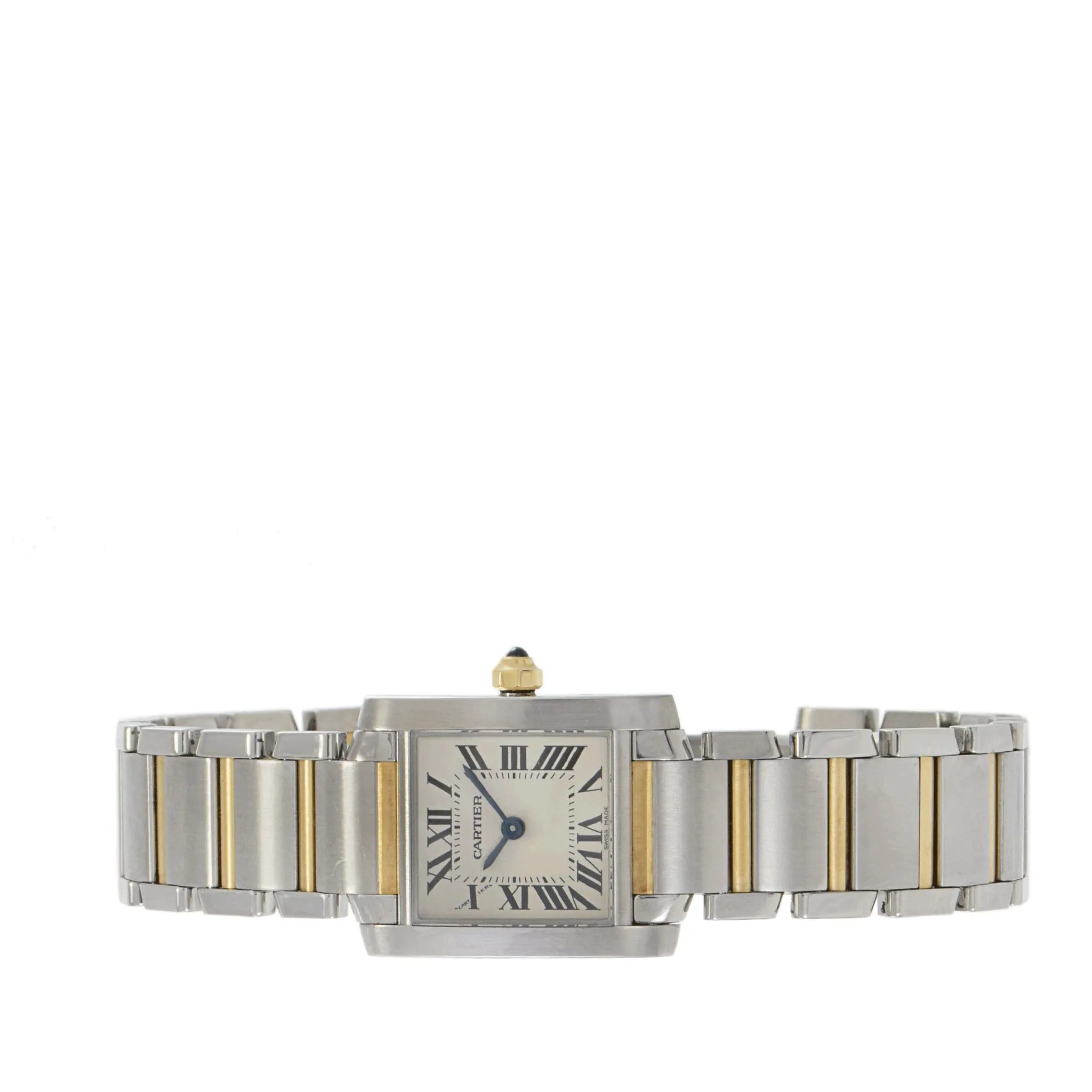 Cartier Tank Francaise Small Steel Yellow Gold Ladies Watch W51007Q4