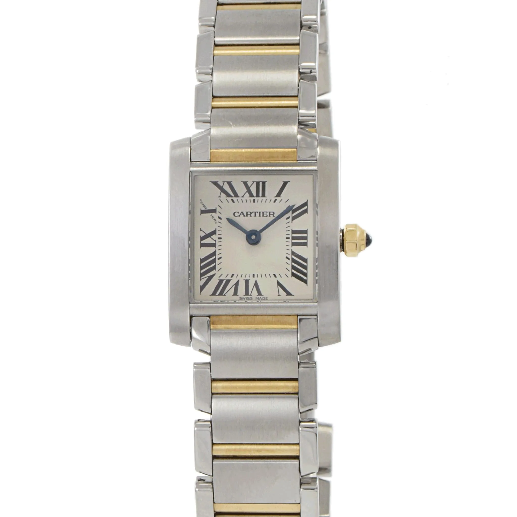 Cartier Tank Francaise Small Steel Yellow Gold Ladies Watch W51007Q4