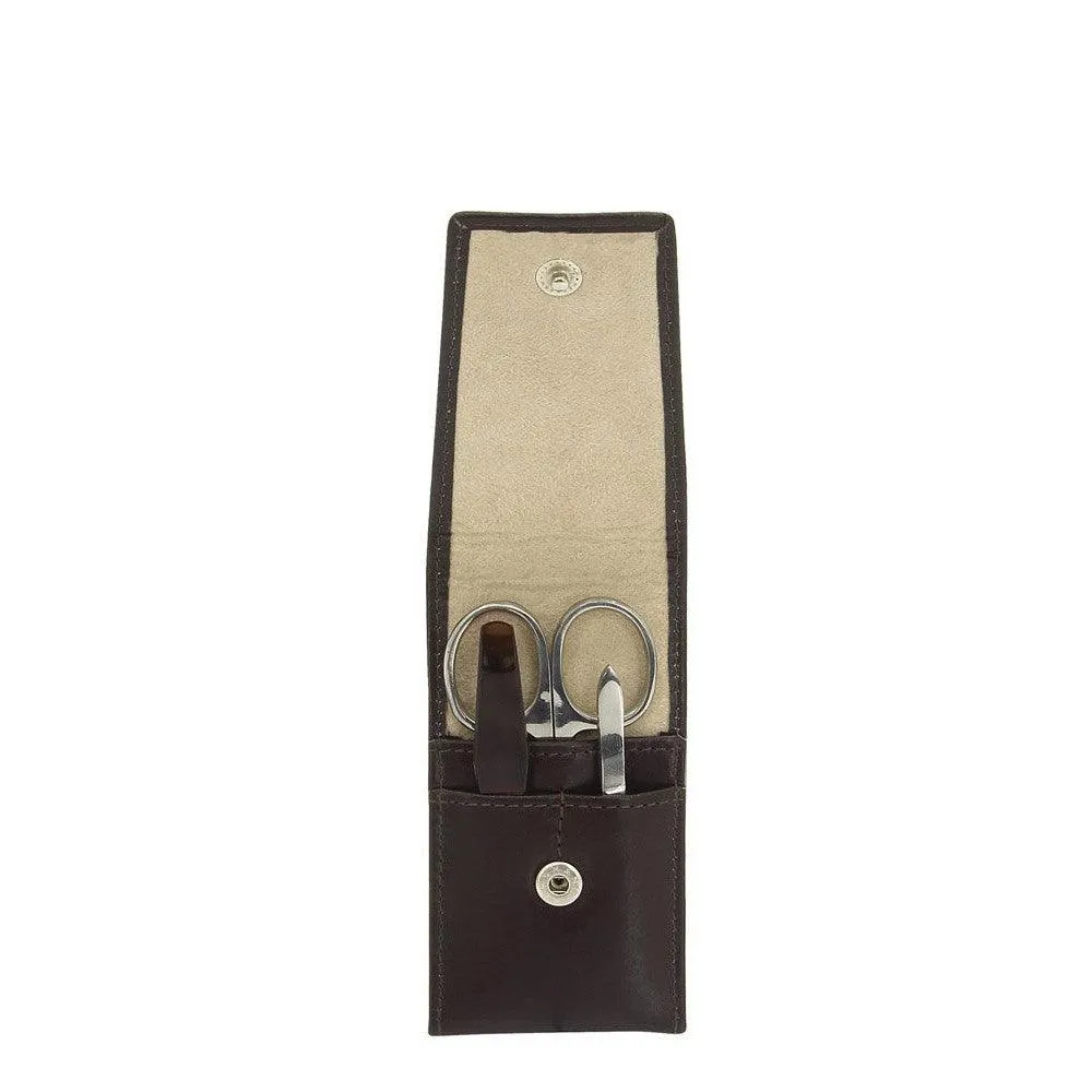 Case for Set of Manicure Friedrich Lederwaren Brown 72001-3