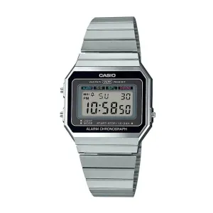 Casio A700 Vintage Digital Mineral Glass Silver A700W-1A